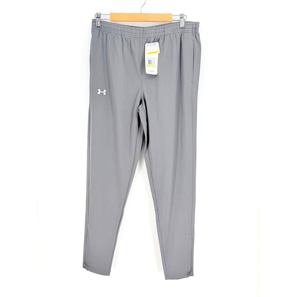 New Under Armour Women Heatgear Loose Fit Soccer Zip Ankle Training Pants Size M